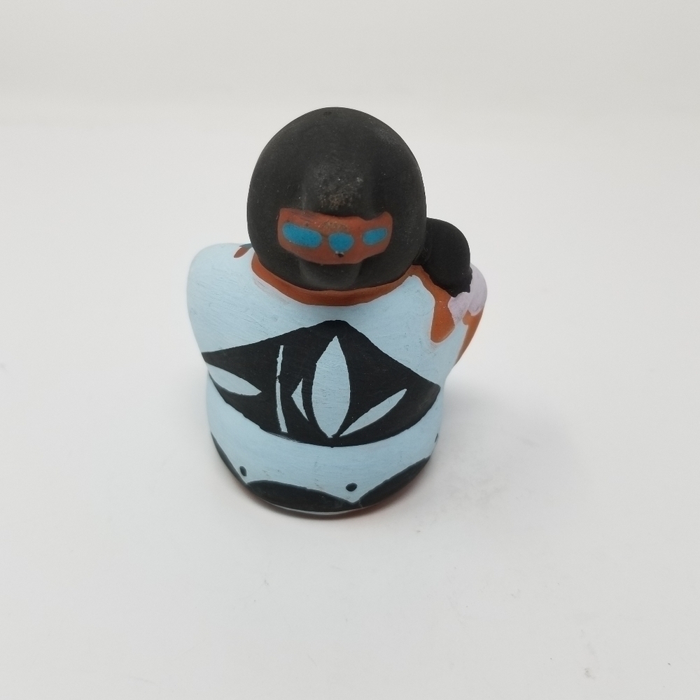 Acoma Storyteller Doll Three Children Native American Pottery Figurine Signed - Picture 5 of 16